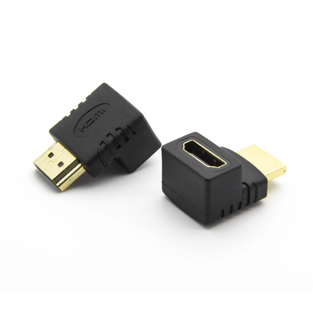 High quality 90 270 Degree Right Male To Female Converter Extender HDMI compatible Adapter For PS4 HDTV Projetor Laptop