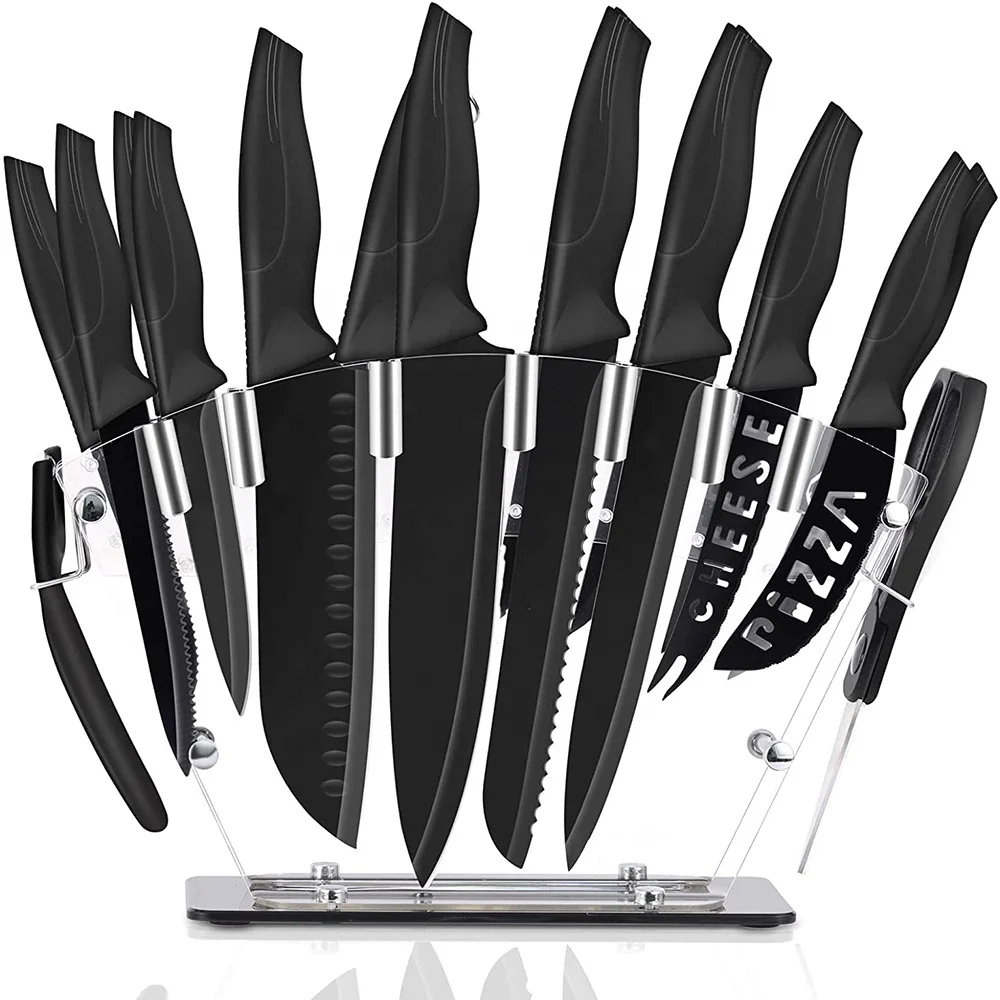Hot selling nonstick coated stainless steel kitchen knives kitchen knife set