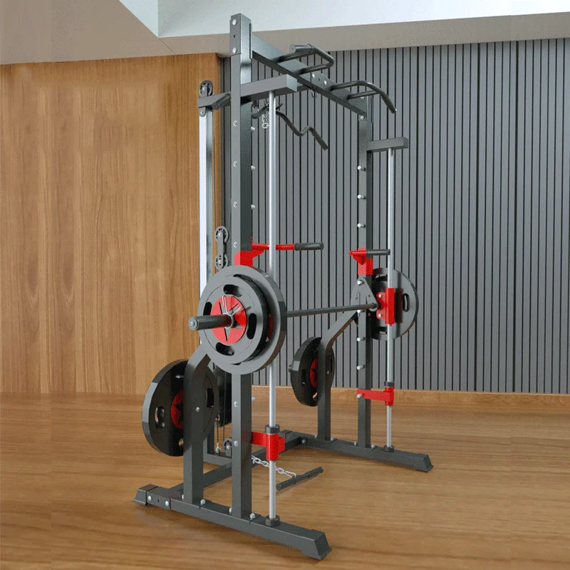 Comprehensive Strength Training Fitness Equipment Half Rack Power Cage Home Gym Multi Functional Smith Machine Squat Rack