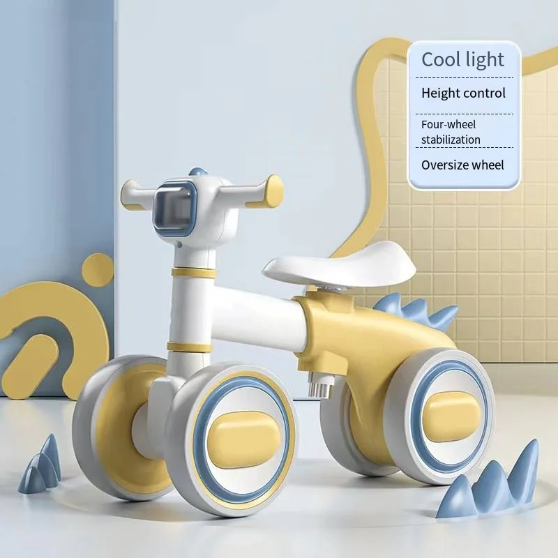 New Model Plastic Balance 1-4 Years Old With four Wheel Safe Baby Learn to Walk infant slide car Toys Bike Kids Tricycle