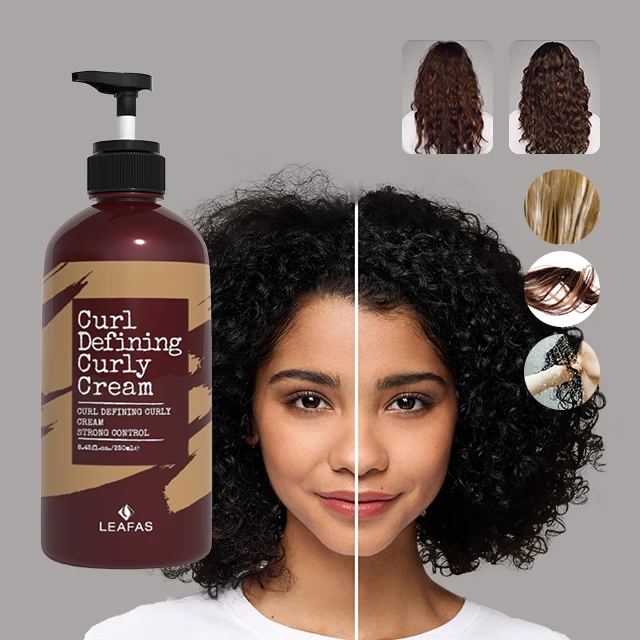 Plastic styling products private label style hair product curl defining curly cream with low price