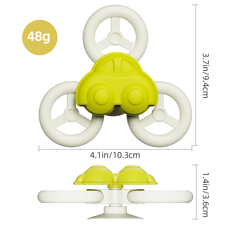 Cute Silicone Suction Cup Spinner Toys Baby Fidget Spinner Toy Spinning Toys Boy Girl BPA Free Baby Teething Joy