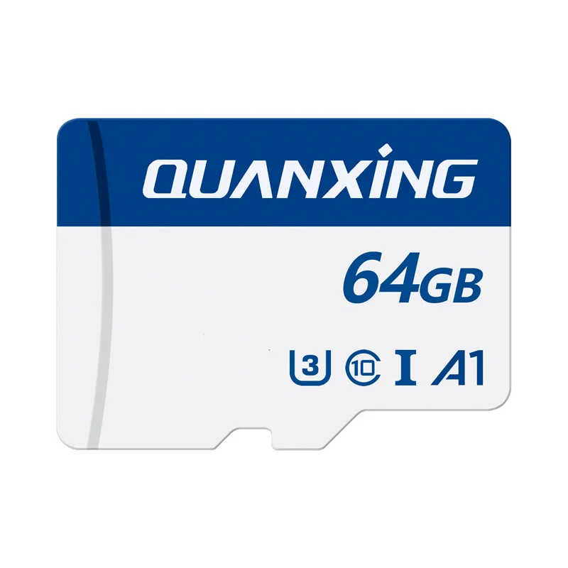 QUANXING TF Card 64GB Class10 U3 High Speed for Phone/Camera/Recorder Micro 64G C10 SD Memory Card