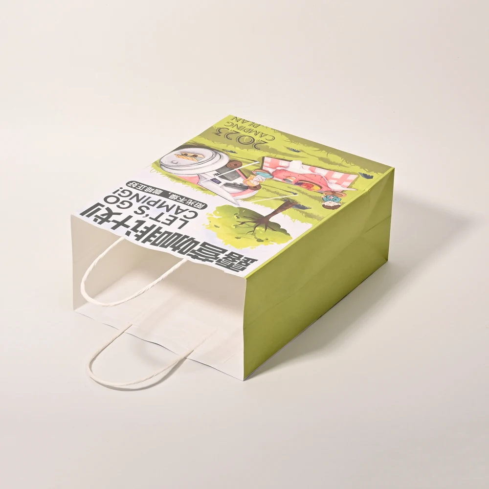 Modern Design Custom Paper Bags With Logo Paper Bag Customize Twisted Handle Paper Packaging Bag