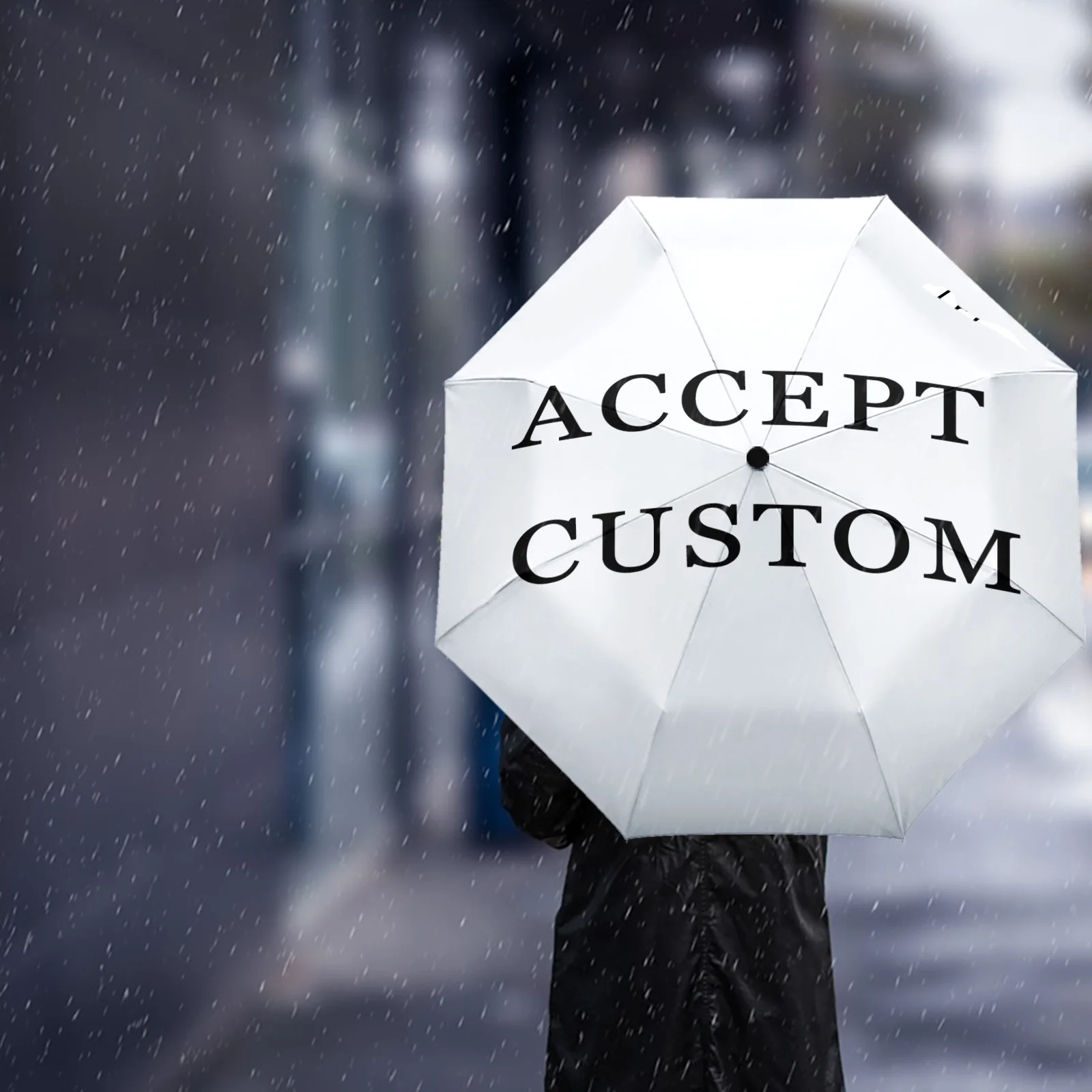 Accept Pattern Customized Windproof Automatic Travel Outdoor Mini Umbrella  With Logo Print Compact Portable for The Rain