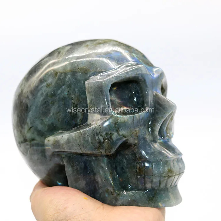 Natural Quartz Life Size healing labradorite crystal skulls Natural Quartz Life Size