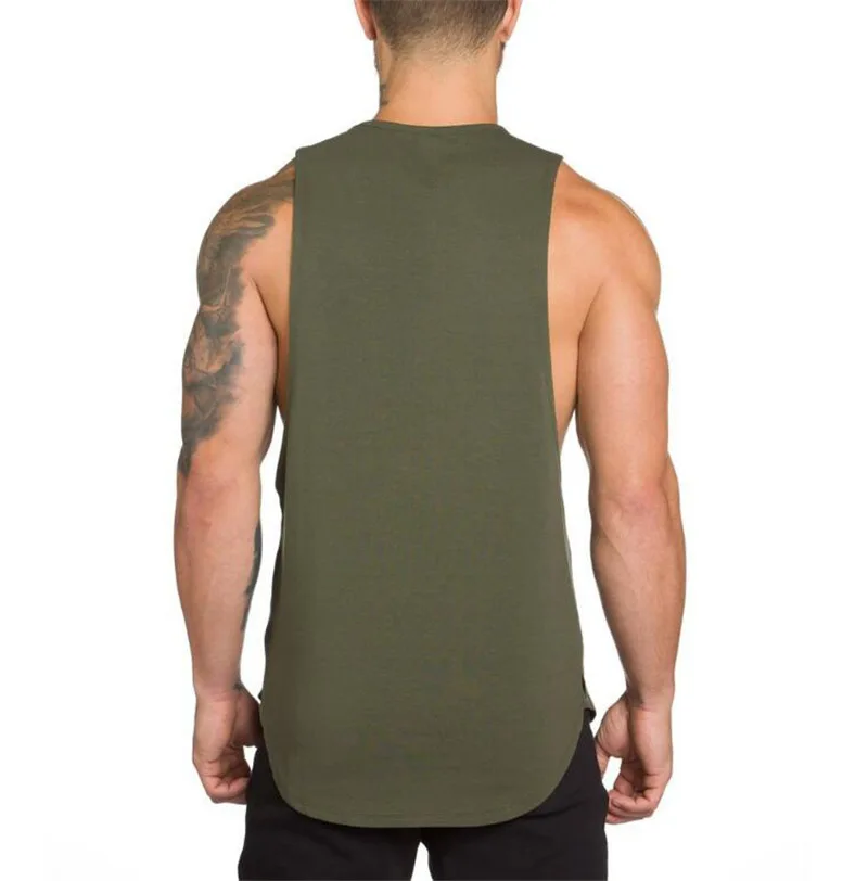 Logo Customization Men Bodybuilding Singlets Racer Back Tank Top Loose Gym Wear Exercise Singlet For Men
