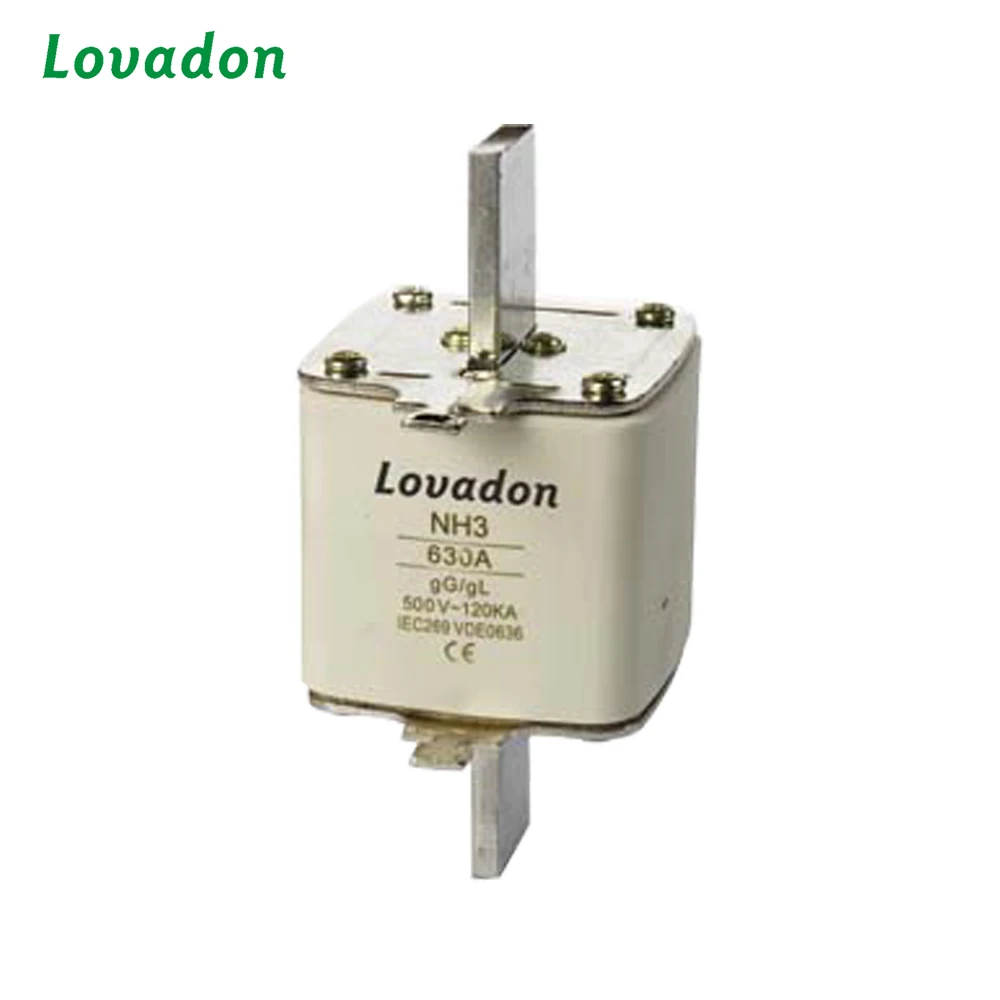 Низкое напряжение керамическая квадратная тела NH3 HRC NH предохранитель с контакта лезвия