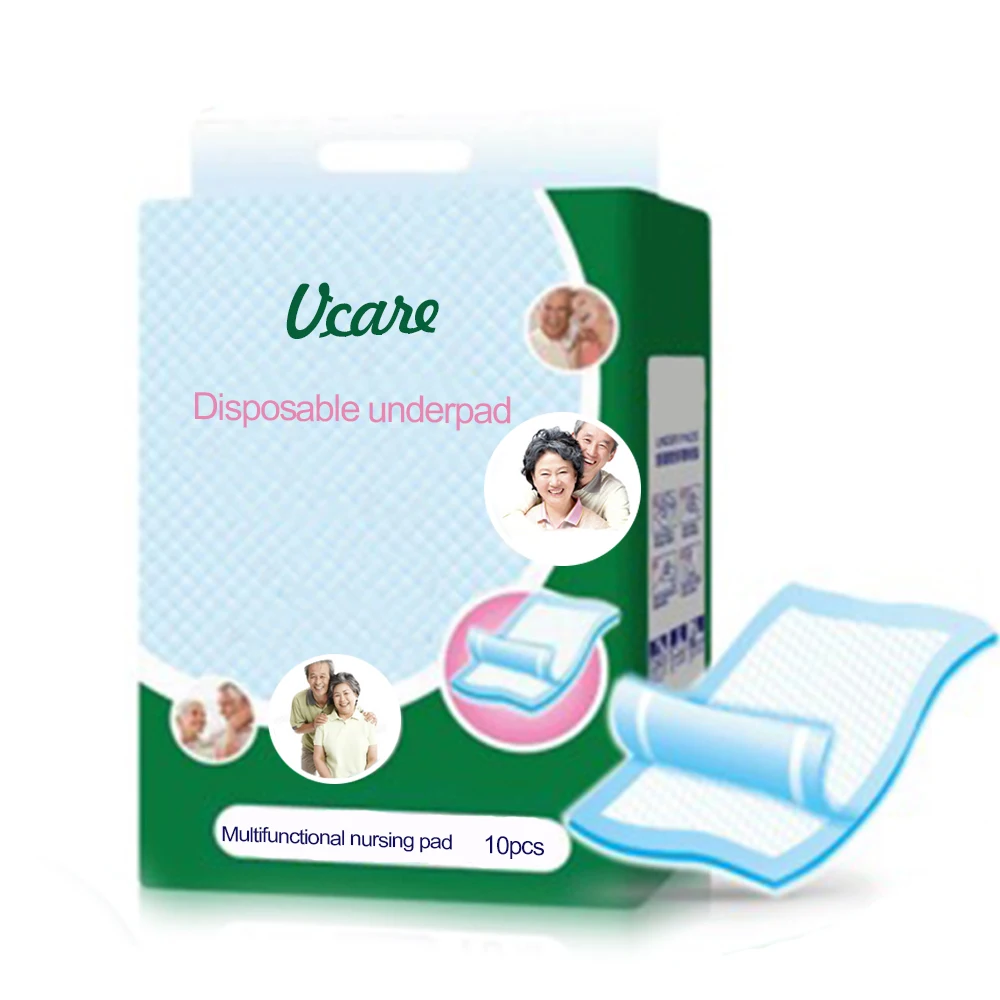 Hospital Adult Disposable High Quality Absorbency Underpad, Incontinence Bed Pad, Disposable Blue Underpad Printed Day & Night