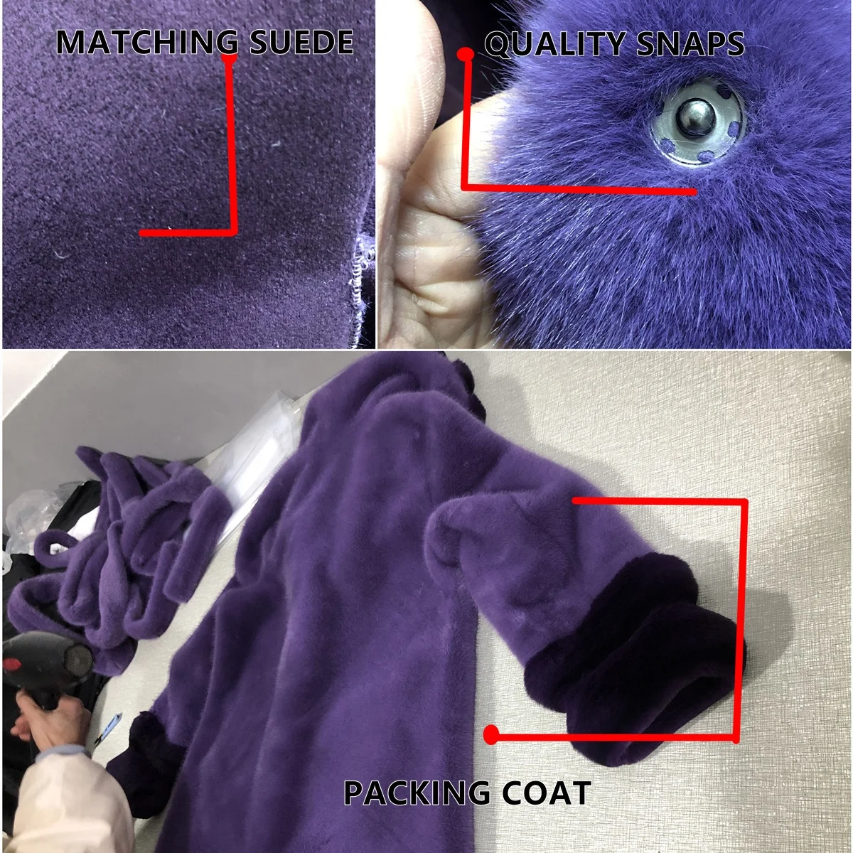 Wholesale Customization Solid Faux Sable Mink Fur Coat With Belt Full Sleeve Fux Fur Coat Parka