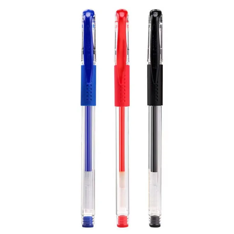European Standard Wholesale Gel Pen Black Water Pen Bullet Pen Needle Tube Special Examination Stationery Red Plastic Material