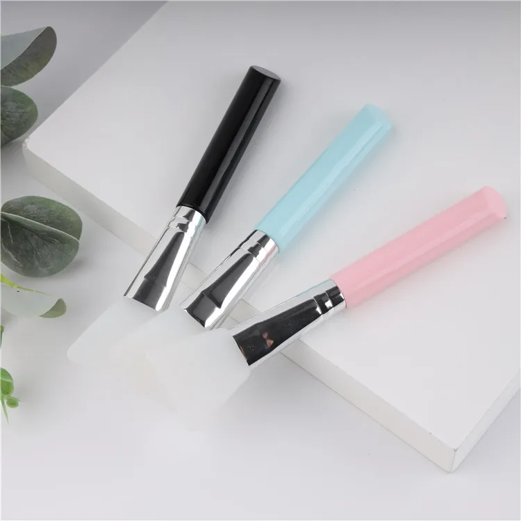 silicone face mask application brush eco mini pink