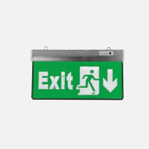 Autonomous Security Lighting Block Indicator 3w Double Side Fire Safety Green Exit Sign Plate Led Emergency signal Light Signage