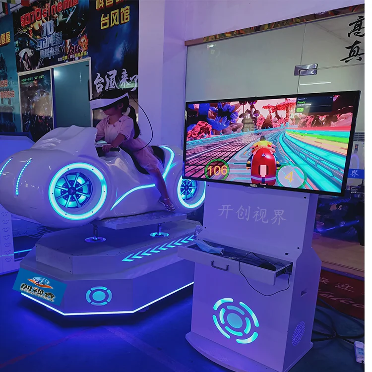 VR Motorbike Racing Car Factory Indoor and Outdoor 360 Degree Rotation VR Game Machine for Sale
