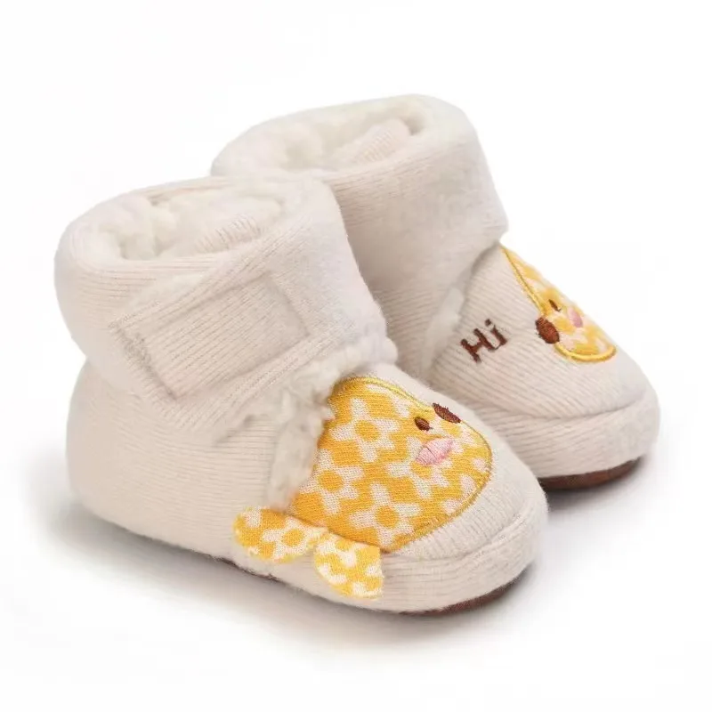 Baby Newborn Crib Cozy Fleece Winter Booties Non Skid Soft Sole Shoes Warm Winter Socks