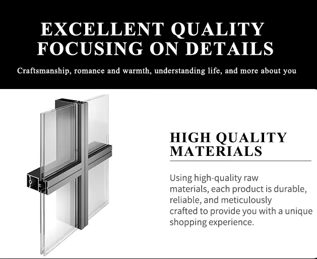 Aluminium Facade Panel Frameless Commercial Glass Curtain Wall System Mall Hospital Outdoor Hotel Durable Metal Steel