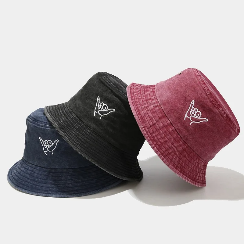 2022 Cheap Wholesale Fisherman Hats Bucket Hats Solid Color Fashion Men Women Flat Top Wide Brim Summer