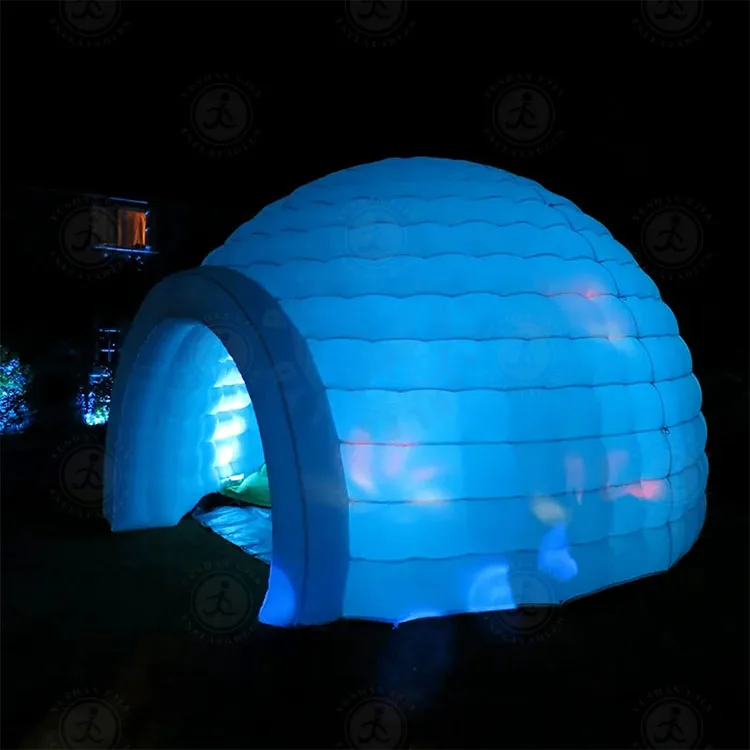 Oxford Fabric Inflatable Dome Tent Party Event White Igloo Garden Dance House LED Dome Disco Tent