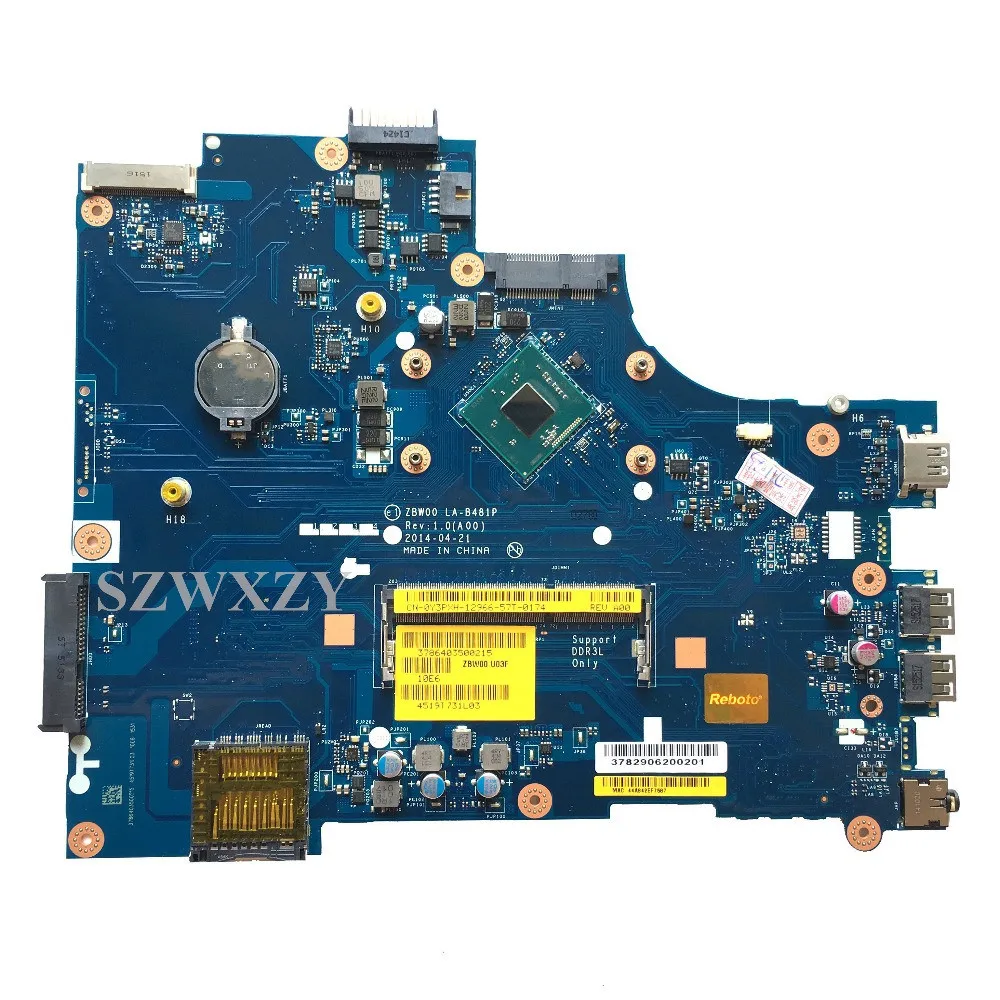 Для DELL 15R 3531 Материнская плата ноутбука ZBW00 LA-B481P CN-0Y3PXH 0Y3PXH N3530 процессор DDR3L