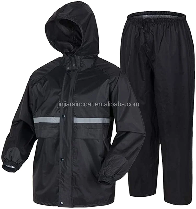 Hot Selling Reflective Vinyl Rain Coats Adults Waterproof Raincoat Motorcycle for Mens Outdoor Rain Coat Jacket