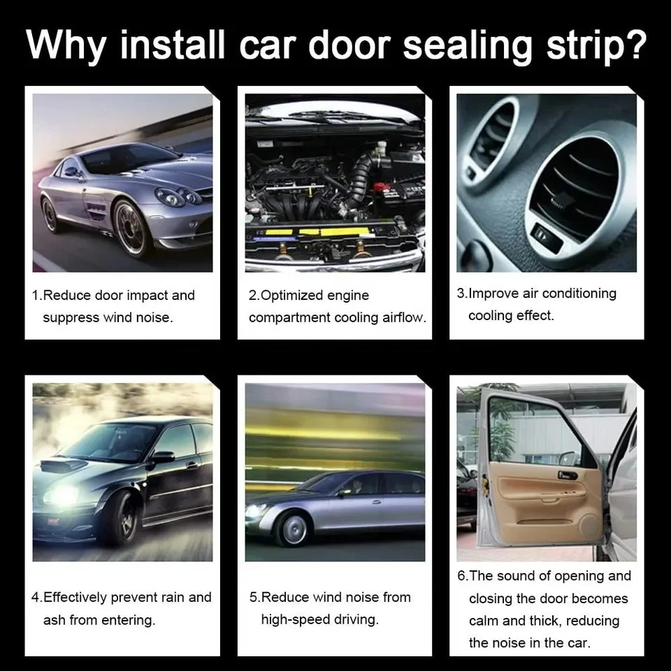 Extrusion rubber U-channel edge trim strip car door rubber EPDM seal profile