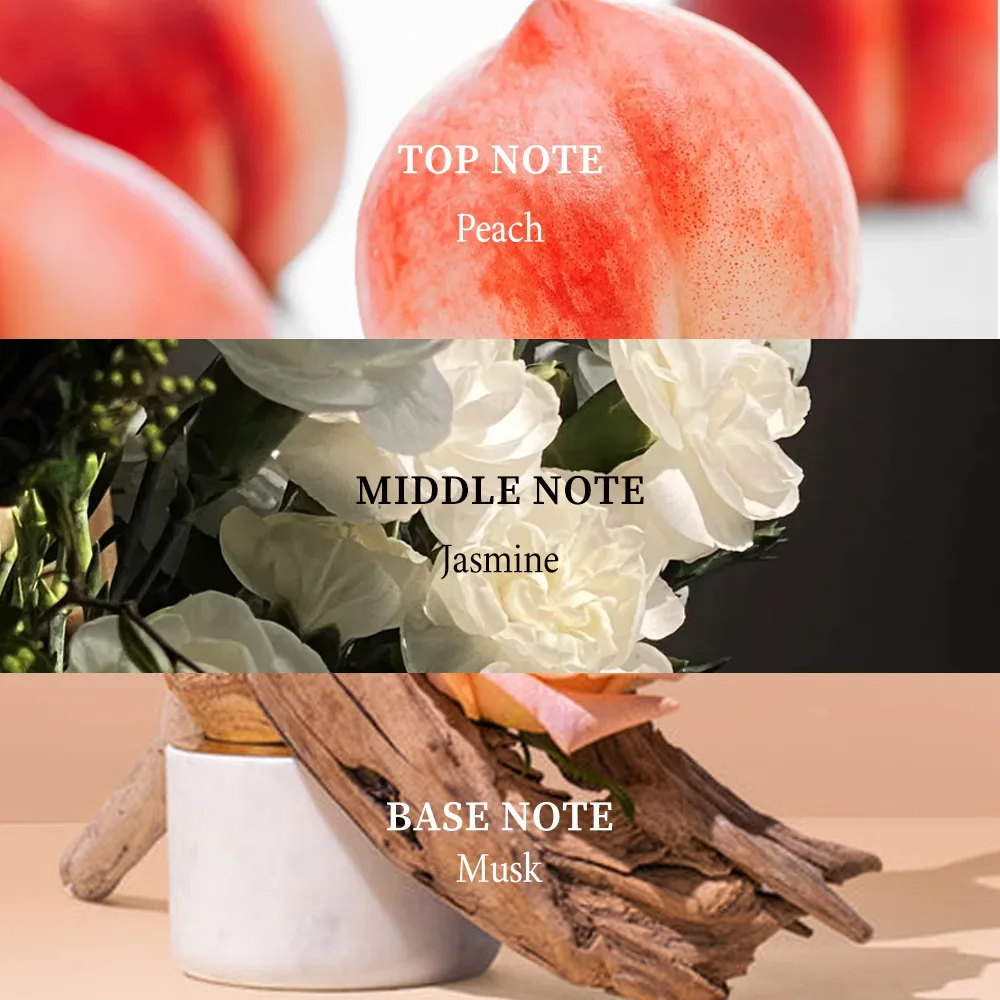 Roxelis Fruit Perfume Portable Peach Fragrance Oil Refreshing Peach Perfume