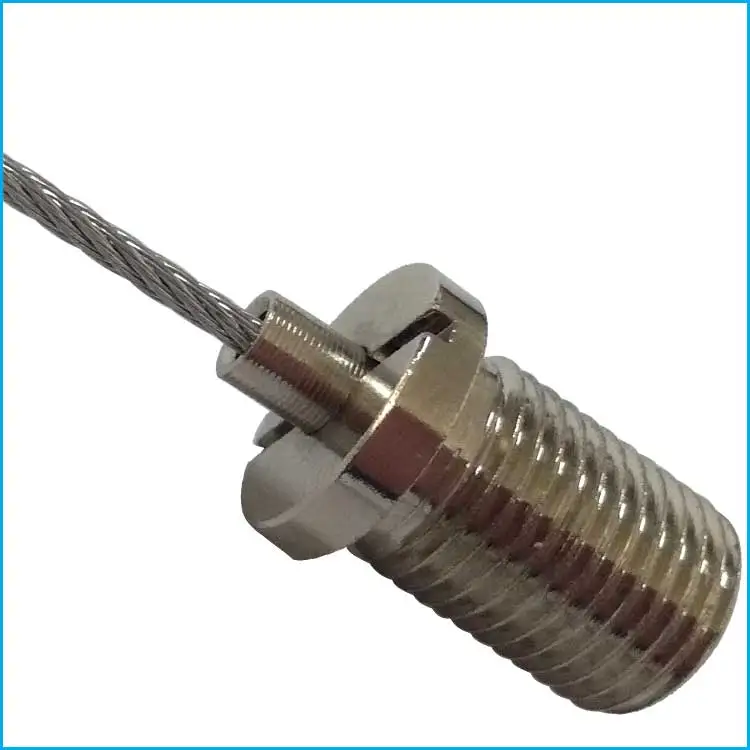 Customized  cable grippe with male thread M10  for hanging lighting and display