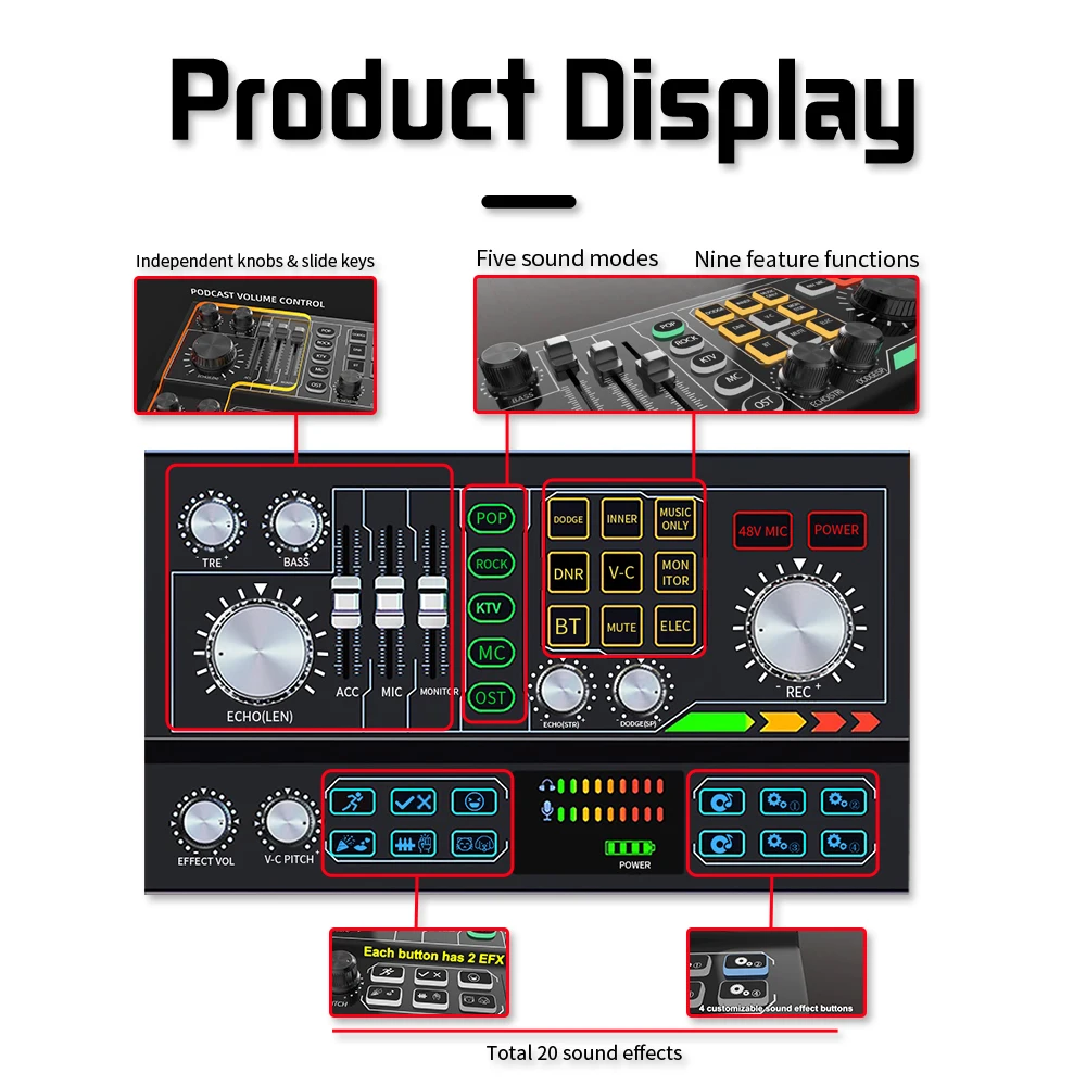 Hayner-Seek LIVE Special Microphone With Usb Audio Interface Streaming For Condenser Microphone wired With Studio Mixer