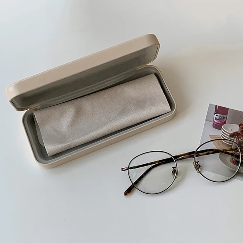 New Cool Square Luxury Custom Logo moq 1pc Multi Colors PU Stain Resistant Large Volume Glasses Boxes With Free