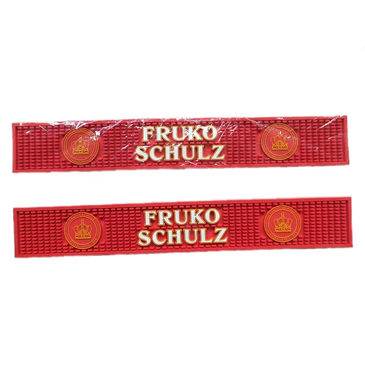 Пользовательский 3d логотип тиснение Корона ПВХ бар коврики