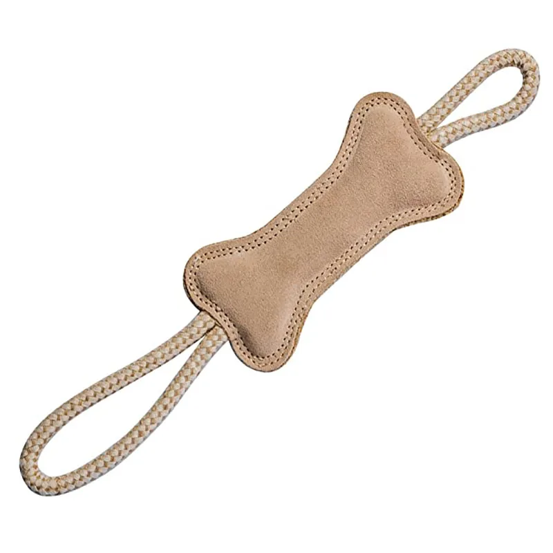 Pet Premium Leather Dog Chew Toy with Various Squeak Patterns