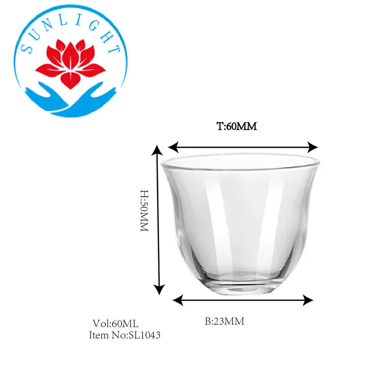 Factory  Wholesale  60ml  Clear Japanese Sake Glasses Cheap Price  Custom Sake Cups For Bar