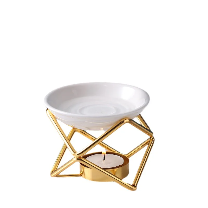 Electric Fragrance Candle Warmer Lamp Metal Oil Burner Aromatherapy Lamps Christmas gift Table Lamp For Home Office