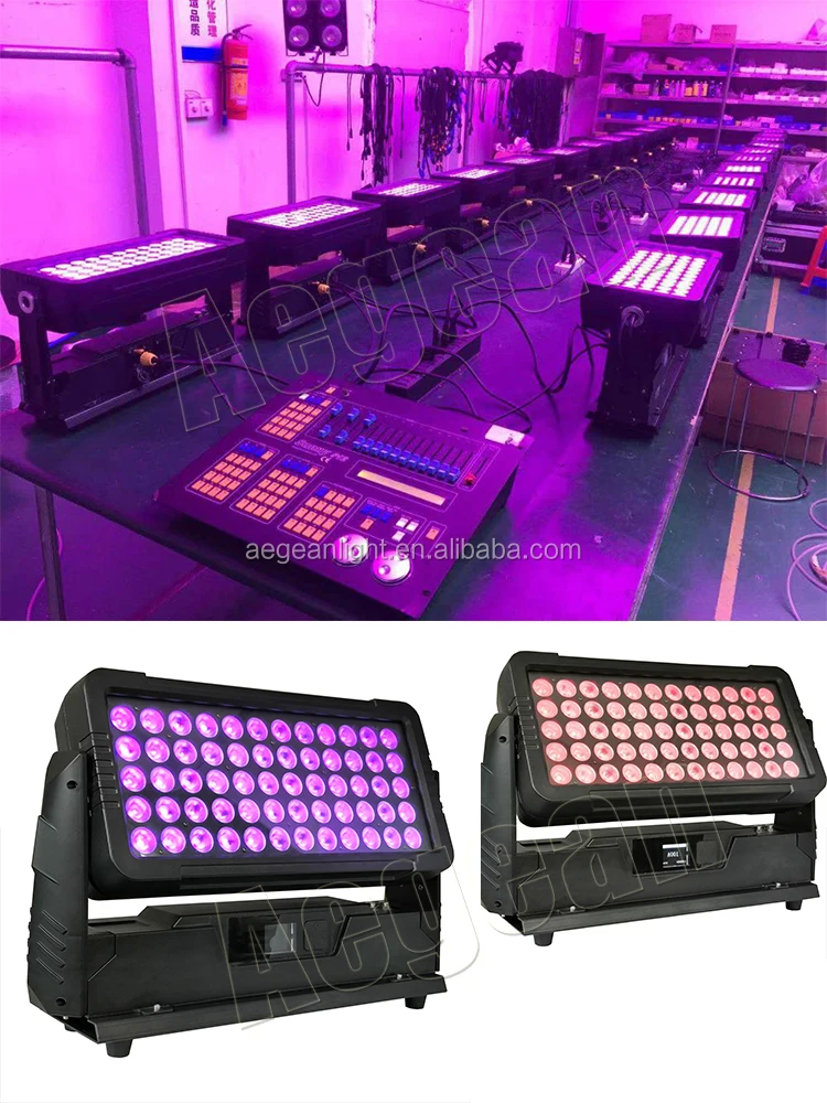  Светодиодный настенный светильник RGBW dmx 60 х10 Вт IP65 наружное здание с регулируемой яркостью водонепроницаемые светодиодные