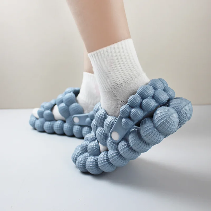 Cute Summer Women Men Golf Ball Slide Slipper Wholesale EVA lychee Slippers Massage Pink Bubble Slides