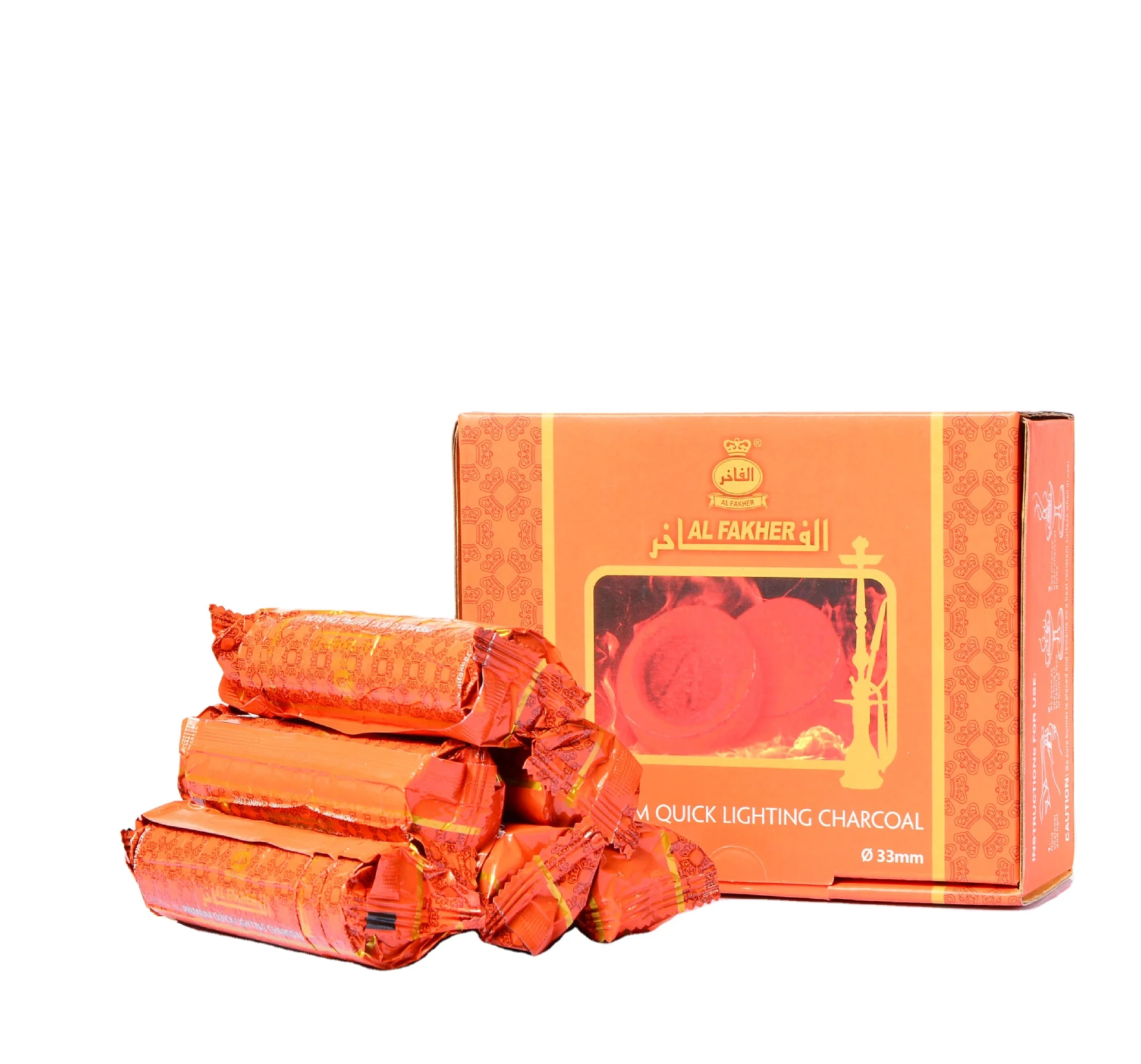 Less Ash 100% Pure Natural Coconut Shell Briquette Hookah Shisha BBQ Charcoal for sale