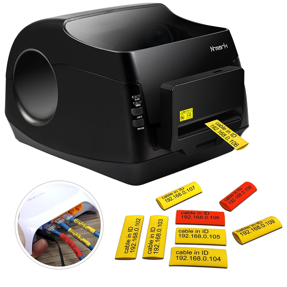 N-mark marker sleeves heat shrink tube label printer for wire industry