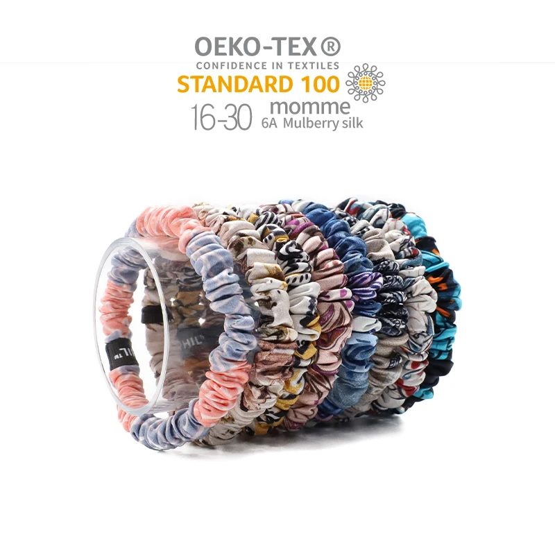 Chinese factory direct supply make hair more smooth popular 100% mulberry silk hair scrunchy