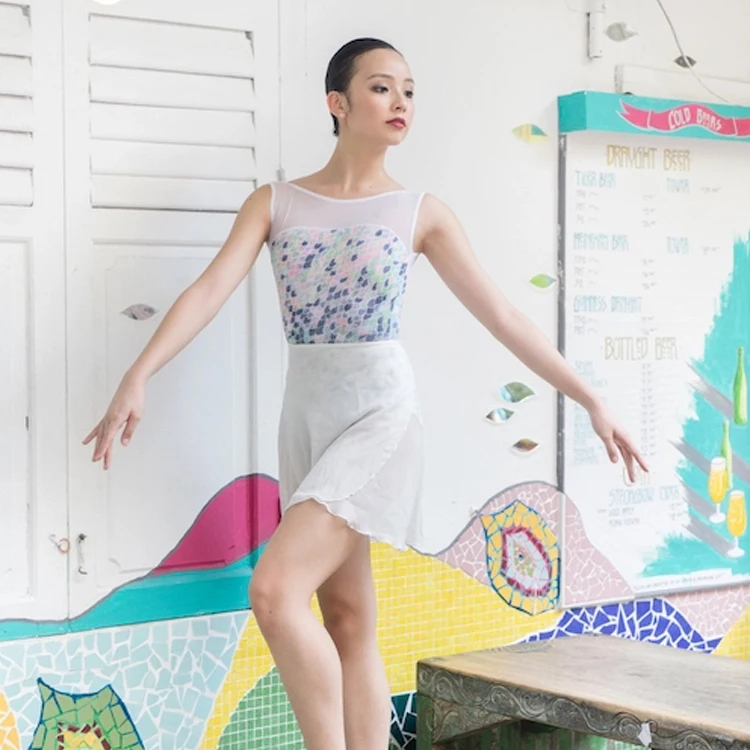 Wholesale mesh dance leotard costume Sleeveless Sublimation Ballet Leotard Ballet Dancewear