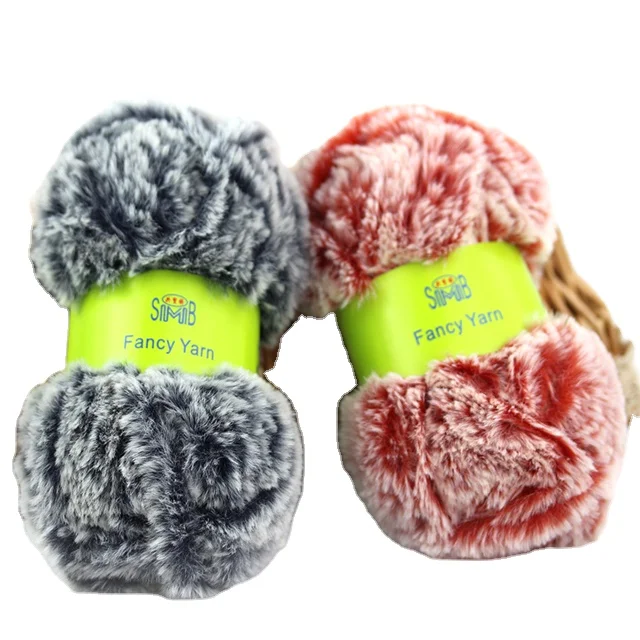Wholesale 100% Polyester Super Soft Fur Yarn China Factory Faux Fur Yarn Warm Iceland Yarn For Weaving