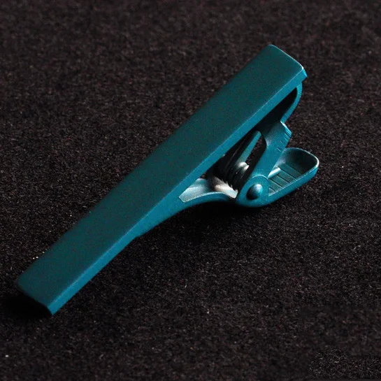 4cm solid color tie bar clip blanks for men with clasp back