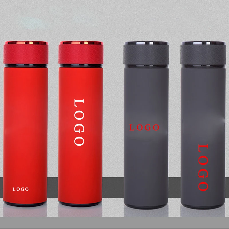 Double Wall Business Matte flask thermos Leather Insulated Drinking