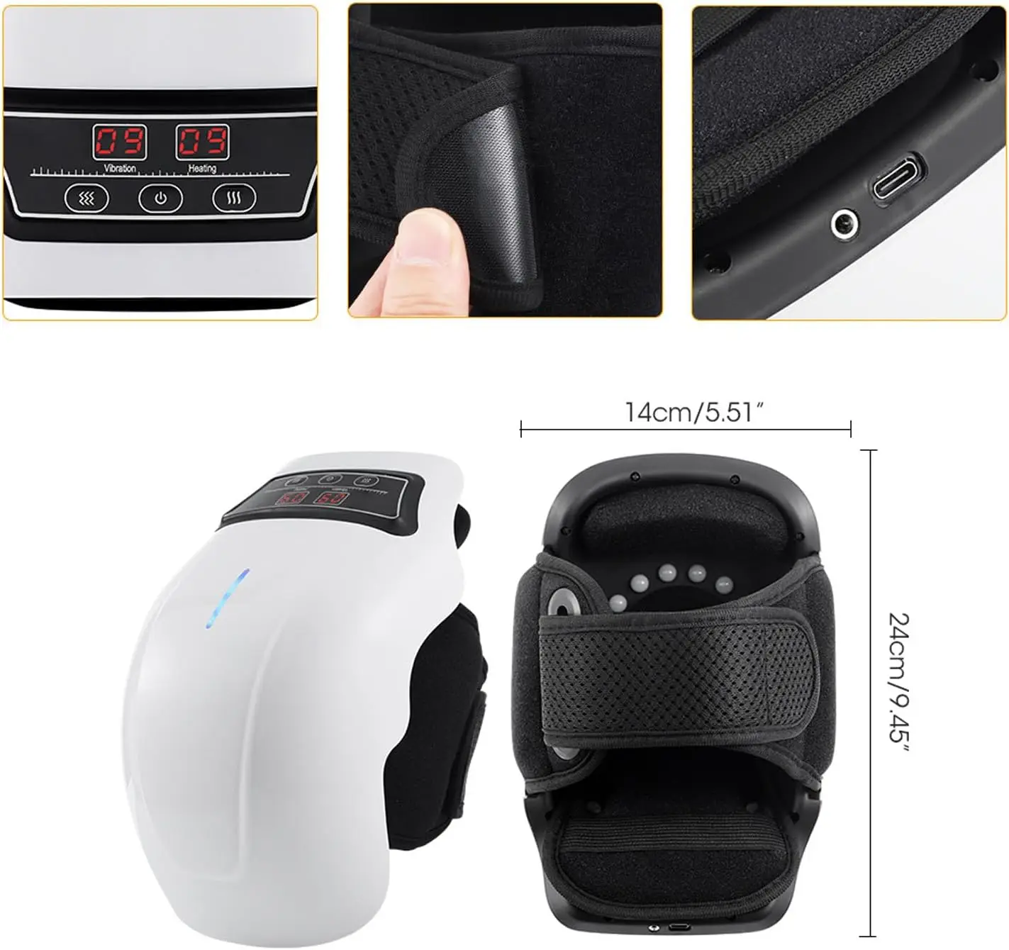 2023 Electric Infrared Physiotherapy Kneecap Treasure Wireless leg Hot Compress Knee Pain Relieve Massager with Heat