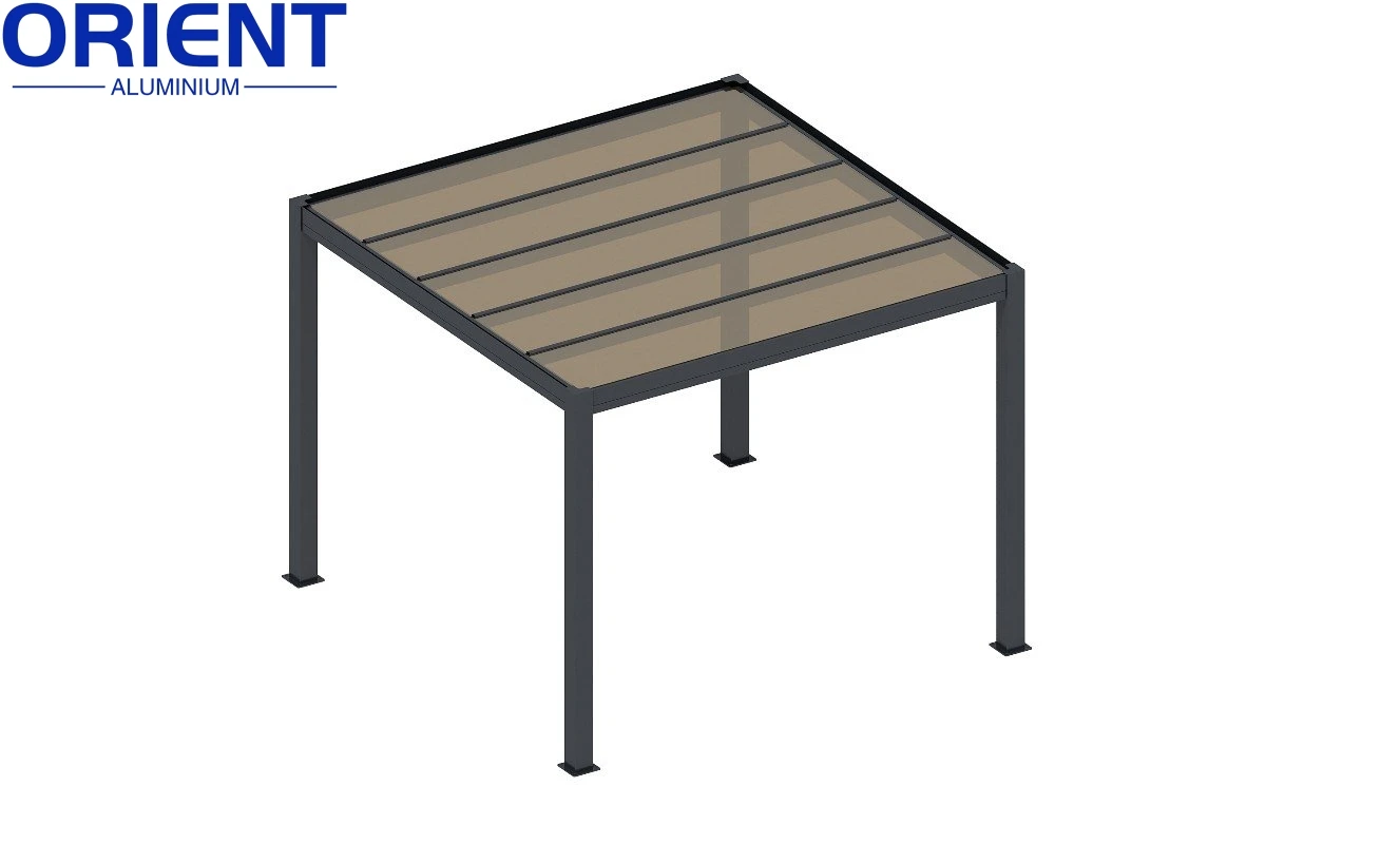 Hot Sale Balcony Aluminum Waterproof Outdoor Patio Cover Polycarbonate Roof Rain Awning Canopy