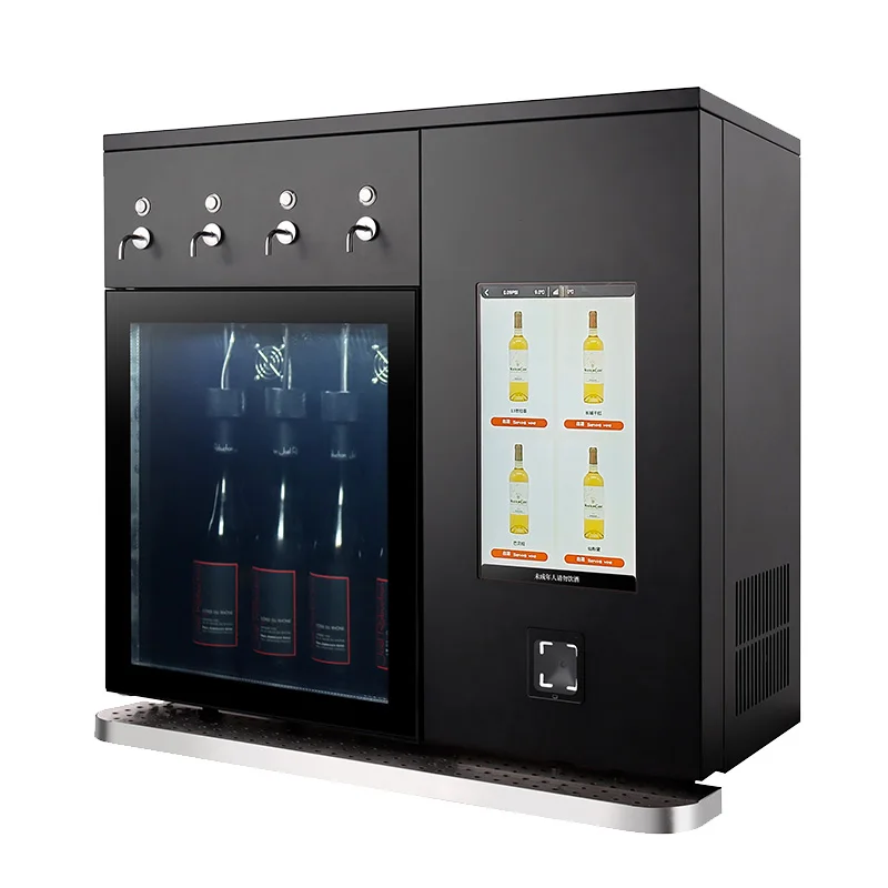 Black Color Wine Cooler Refrigerator  4 Styles Bottle Wine Dispenser Machine For Commercial