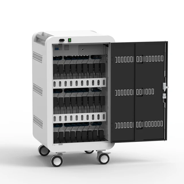 30-bit  Classroom supplies laptop chromebook Ipad tablet storage Charging cart Charging cabinet for education