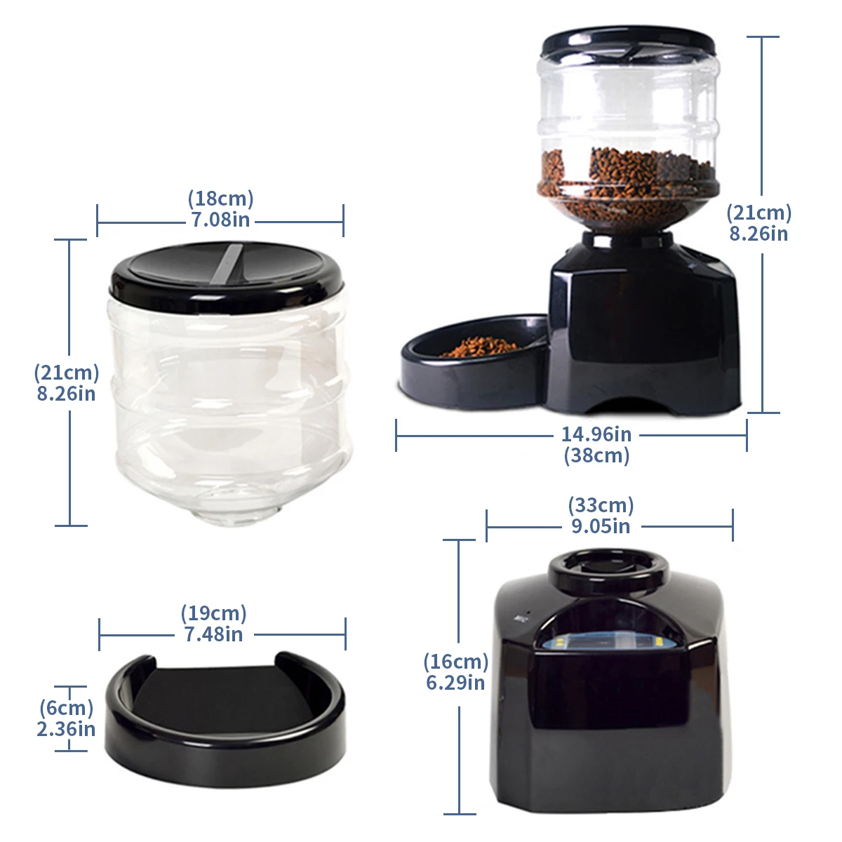 Кормушка для кошек с ручным управлением, автоматическая кормушка с ЖК-дисплеем и голосовой записью, для кошек