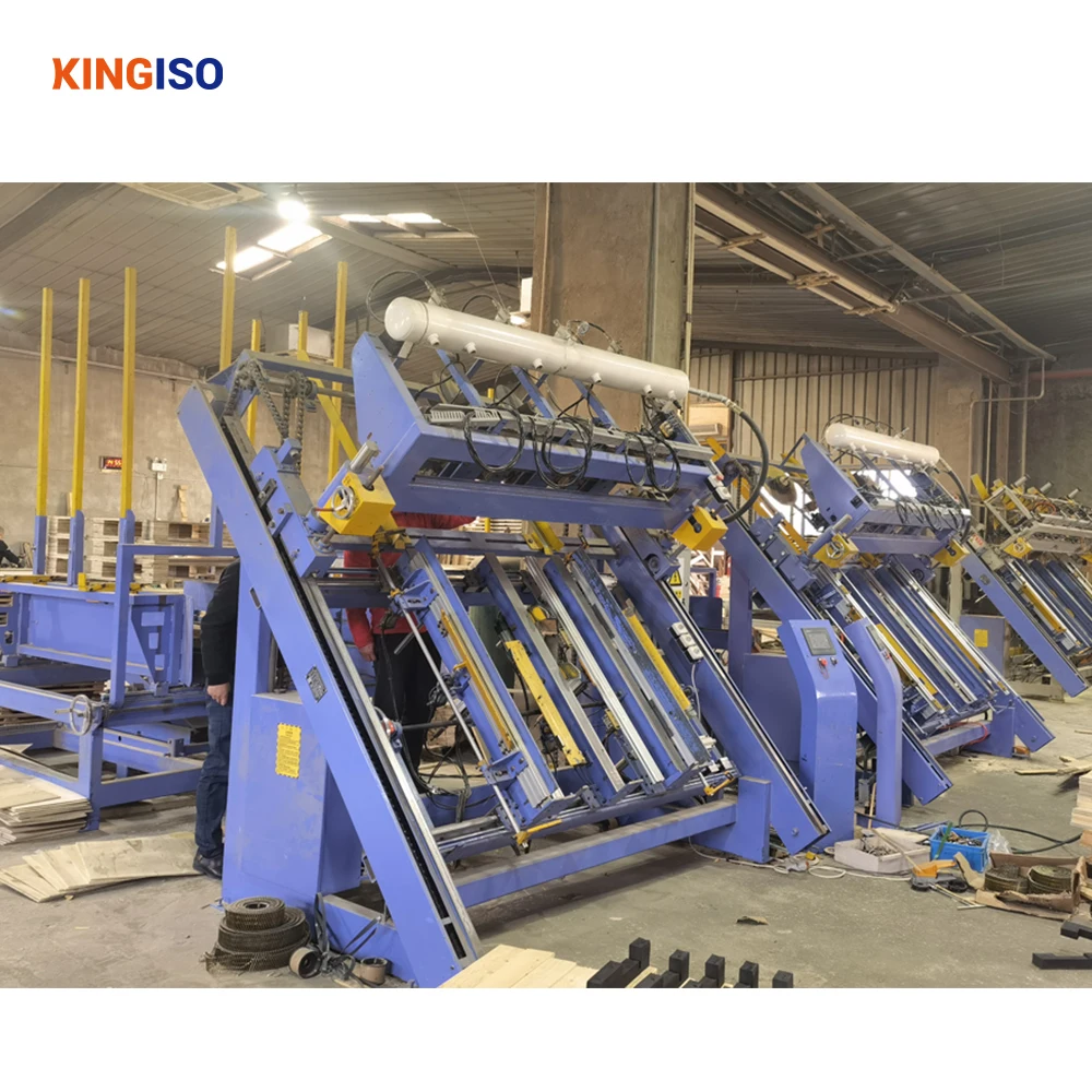 KINGISO Stringer Pallet Assemble Machine Euro Automatic Wooden Pallet Making Machine