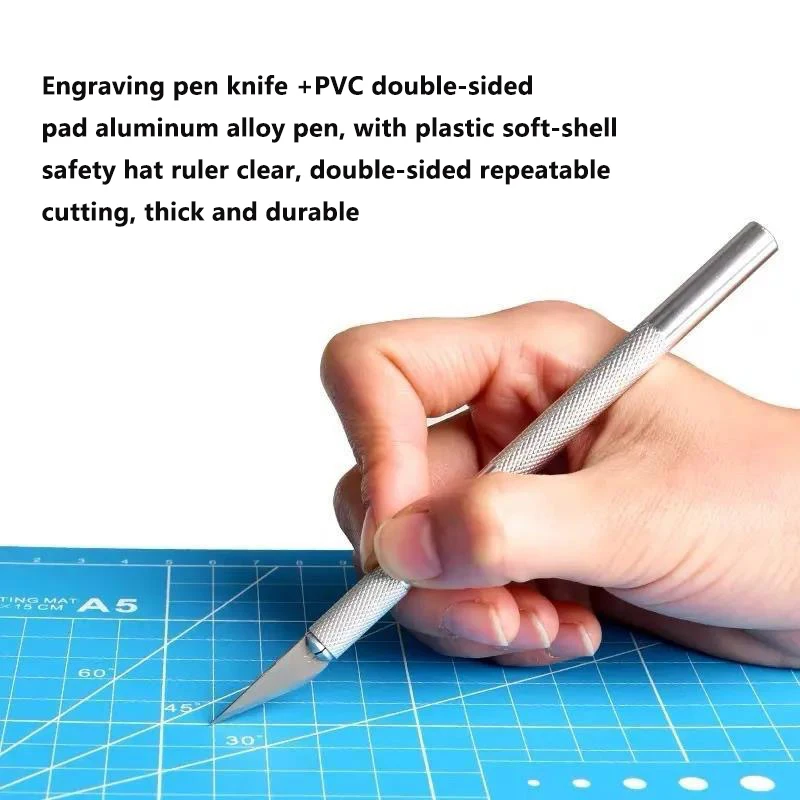 Hot Sale Non-slip Metal Grip Handle Carving Knife Set With Replaceable Blade Cutter Hobby Craft Knives For Phone Pcb Repair Tool