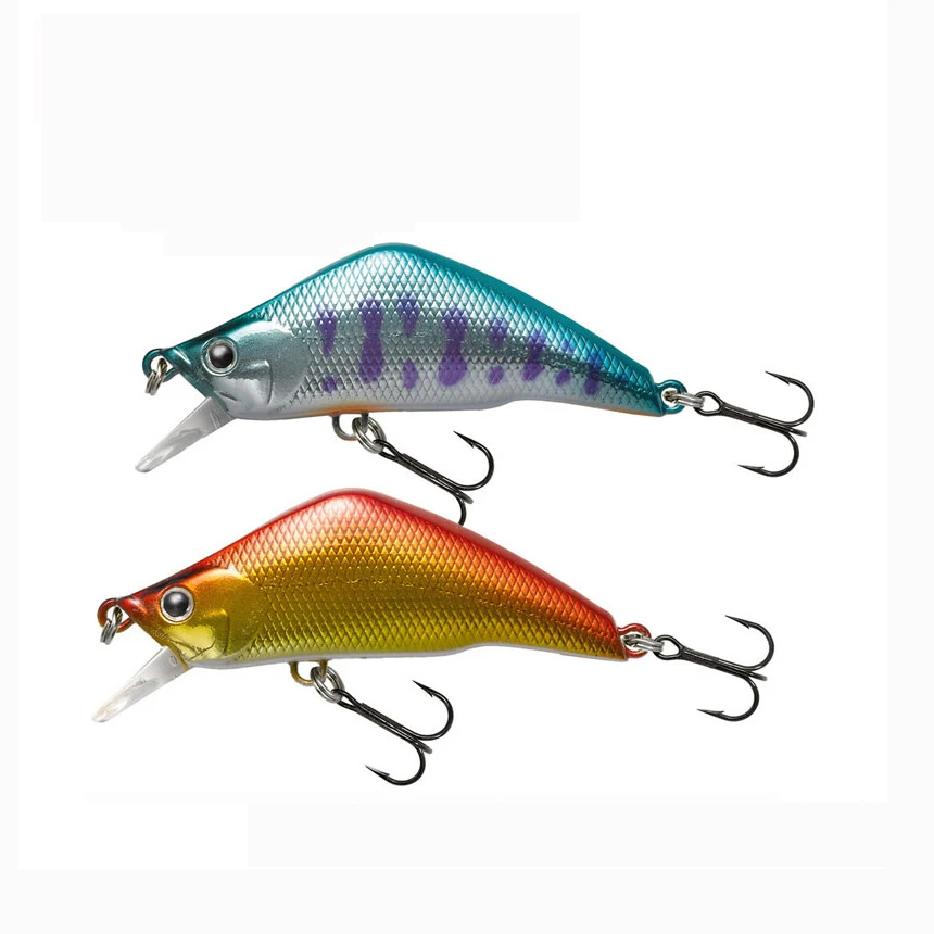 10 Color 48Mm 4G 3D Eyes Hard Bait Plastic Stream Minnow Fishing Tackle Sinking Mini Minnow Lure